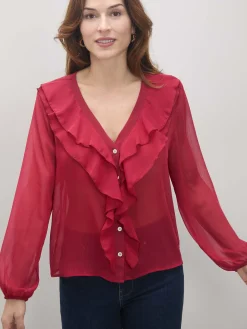 blusa volantes