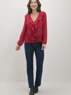 blusa volantes