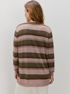 CARDIGAN RAYAS METALIZADAS