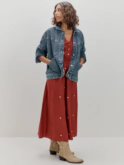 CHAQUETA DENIM FLECOS