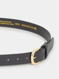 CINTURÓN TEXTURA COCODRILO