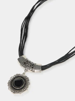 COLLAR CUERDA PLATEADO