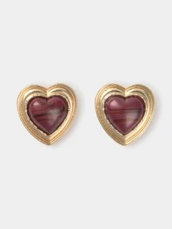 PENDIENTES DORADOS CORAZÓN